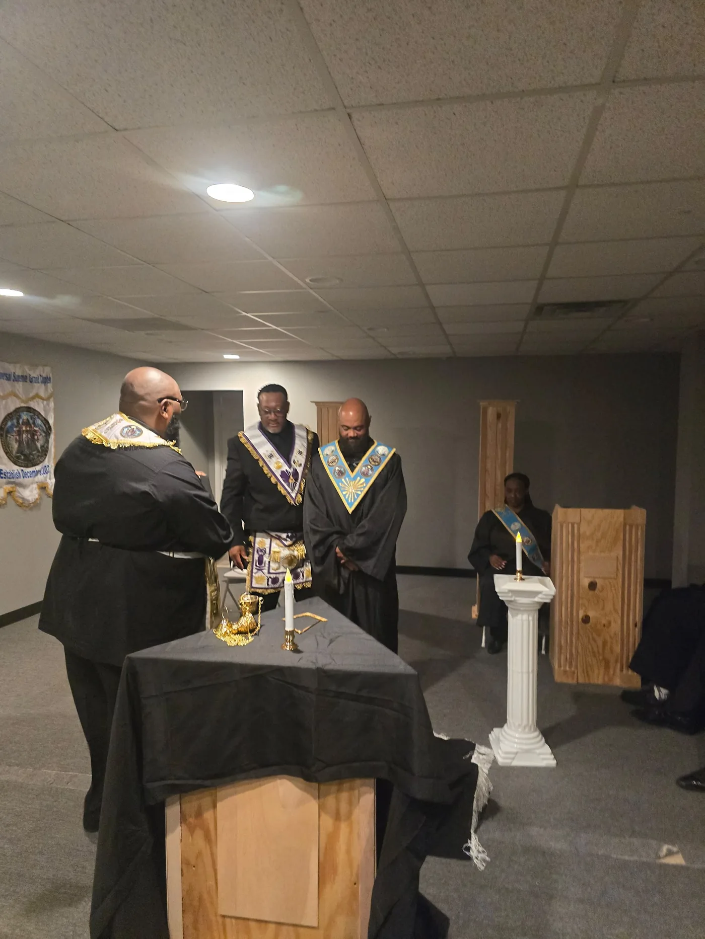Officers at the altar
