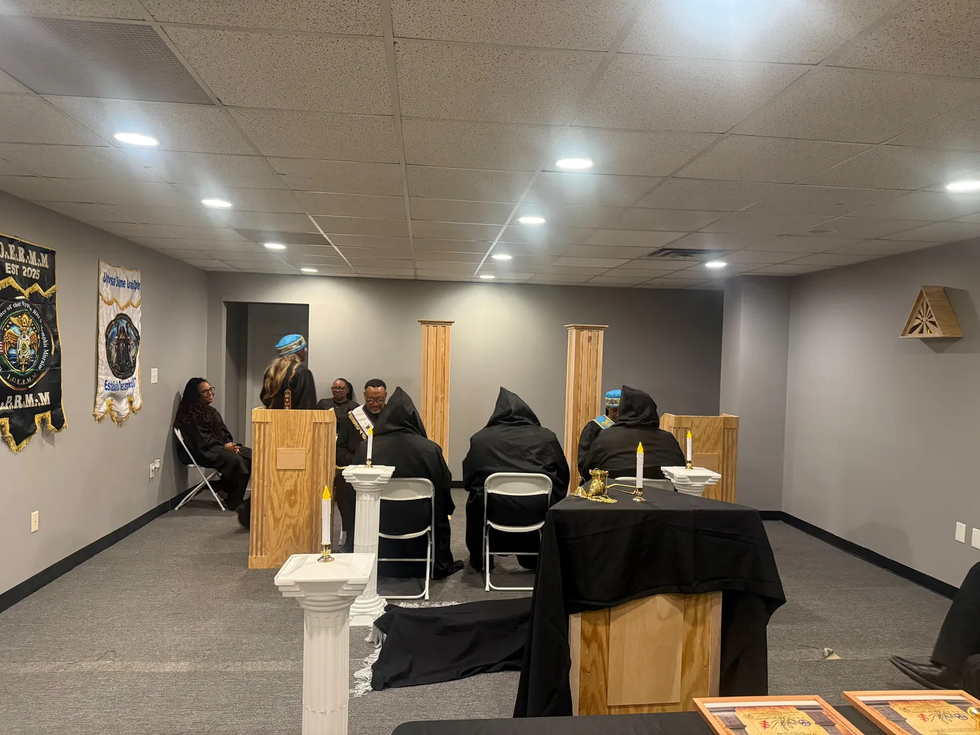 The lodge prepared before the opening